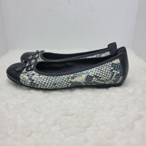 Vionic Minna Women's Size 7.5 Ballet Flat Black Snake  Shoes - Picture 3 of 10